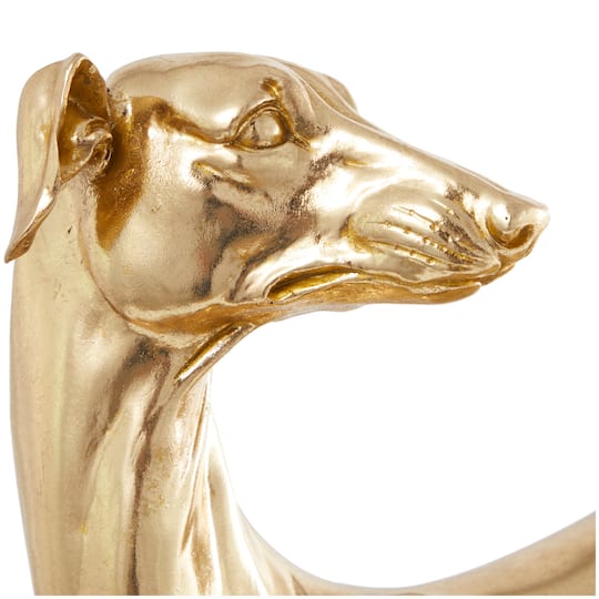 25" Gold Greyhound Dog Sculpture